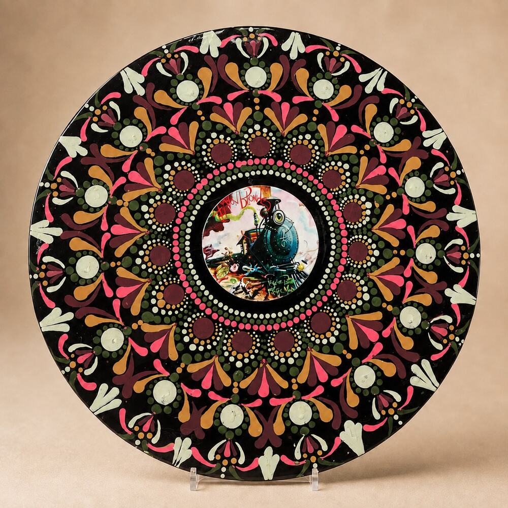 4 Non Blondes Hand Painted 10 Inch Album Mandala Wall Art Dainty Dots